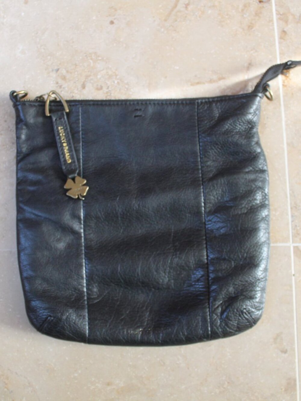 Lucky Leather Bag Black Y2K missing strap